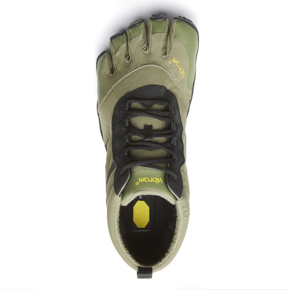 Vibram Five Fingers Mens Trail Shoes - Olive - V-Trek Insulated - 36495-MAWK